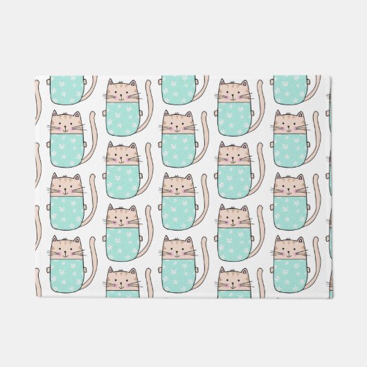 Fun Cat Patroon Deurmat (Voorkant)