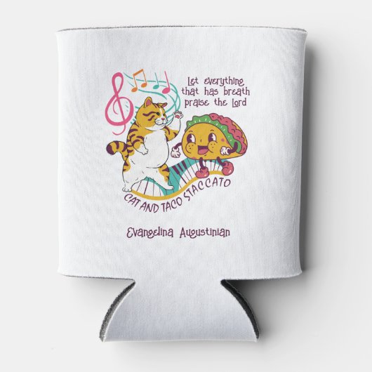 Fun CAT TACO STACCATO Christelijk Blikjeskoeler (Voorkant)