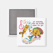 Fun CAT TACO STACCATO Christelijk Magneet (Voorkant / Achterkant)