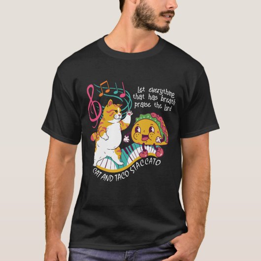 Fun CAT TACO STACCATO Christelijk T-shirt (Voorkant)