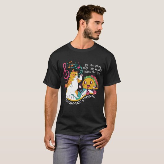 Fun CAT TACO STACCATO Christelijk T-shirt (Voorkant volledig)
