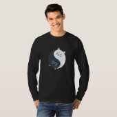 Fun Cat Yin en Yang T-shirt (Voorkant volledig)