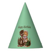 Fun Cats Birthday Gift of Rats from Green Basket Feesthoedjes (Voorkant)