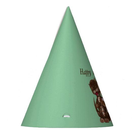 Fun Cats Birthday Gift of Rats from Green Basket Feesthoedjes (Links)