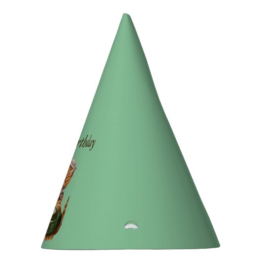 Fun Cats Birthday Gift of Rats from Green Basket Feesthoedjes (Rechts)