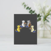 Fun Cats die Violin Cello Gift Music spelen Briefkaart (Staand voorkant)