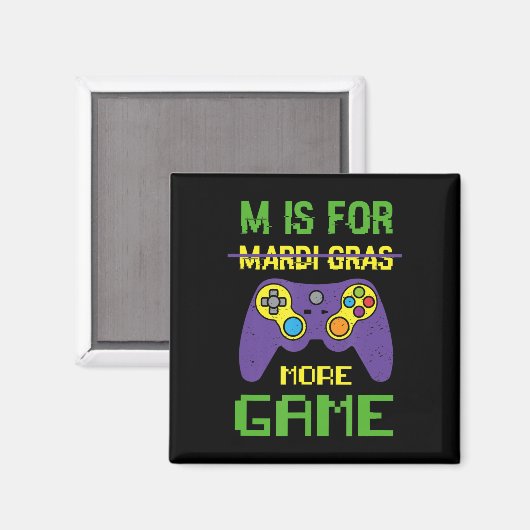 Fun Celebrate Mardi Gras Video Game Controller Gam Magneet (Voorkant / Achterkant)