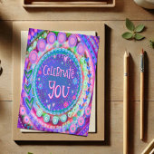 Fun Celebrate You Verjaardag Modern Hearts Kaart