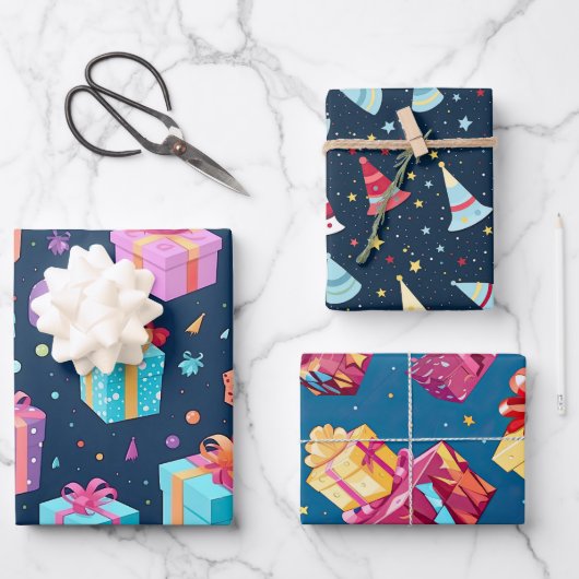 Fun Celebration cadeau thema Inpakpapier Vel (Voorkant)