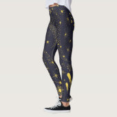 Fun Celestial Doodles Galaxy Pattern Black Leggings (Links)