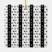 Fun Cell Phone Text Message Pattern CUSTOM NAME Keramisch Ornament (Achterkant)