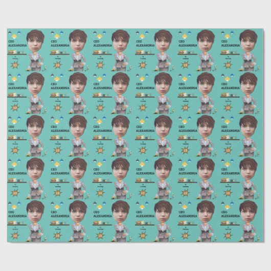 FUN CEO BusinessWOMAN Fotosensatiedag Cadeaupapier (Vlak)