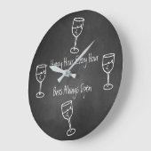 Fun Chalkboard Bar-wandklok Grote Klok (Hoek)