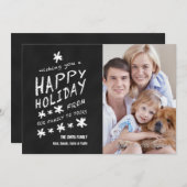 FUN CHALKBOARD HAPPY HOLIDAY FOTO KAART (Voorkant / Achterkant)
