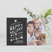 FUN CHALKBOARD HAPPY HOLIDAY FOTO KAART (Staand voorkant)