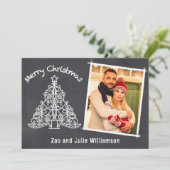 Fun Chalkboard - Kerstfeest Feestdagenkaart (Staand voorkant)