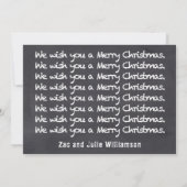 Fun Chalkboard - Kerstfeest Feestdagenkaart (Achterkant)