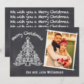 Fun Chalkboard - Kerstfeest Feestdagenkaart (Voorkant / Achterkant)