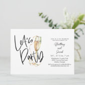 Fun Champagne Engagement Party Kaart (Staand voorkant)