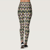 Fun Champagne-flessenpatroon Leggings (Achterkant)