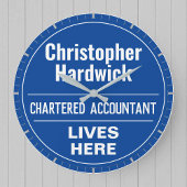 Fun Charted Accountant Wall Plaque Style Grote Klok