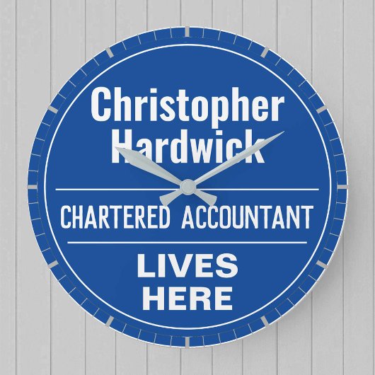 Fun Charted Accountant Wall Plaque Style Grote Klok