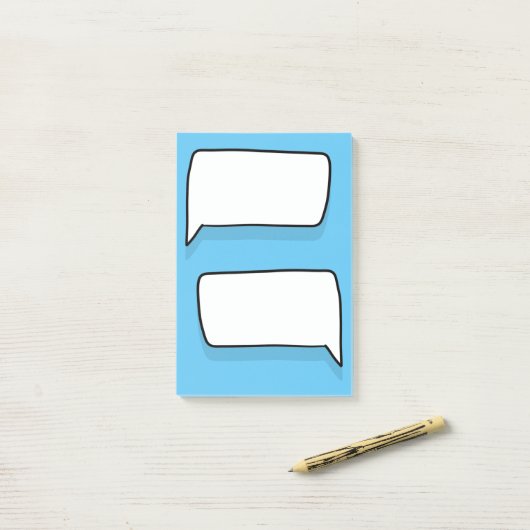 Fun Chat Bubble Berichten Comic Conversation Post-it® Notes (Op bureau)