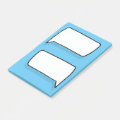 Fun Chat Bubble Berichten Comic Conversation Post-it® Notes (Schuin)