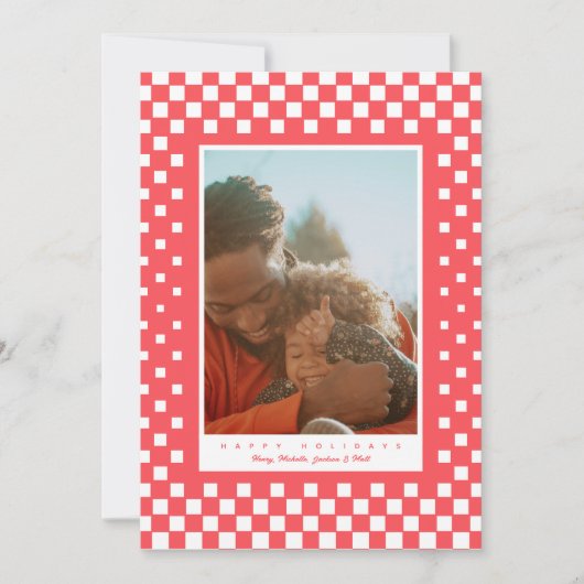 Fun Checkers Feestdagenkaart (Voorkant)