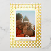 Fun Checkers Foto Folie Feestdagenkaart (Voorkant)