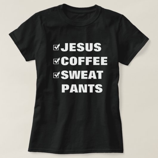 Fun Checklist Shirt Jesus Coffee Sweatpants (Design voorkant)
