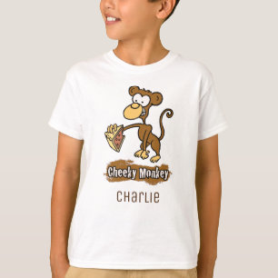 Fun Cheeky Monkey Cartoon Design T-shirt