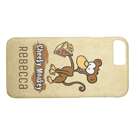 Fun Cheeky Monkey-ontwerp Case-Mate iPhone Case (Achterkant (Horizontaal))