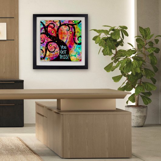 Fun Cheerful Colorful Tree Classroom Poster