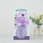 Fun cheerful flower bouquet CC0885 Birthday card (Staand voorkant)
