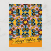 Fun cheerful flower power hippie verjaardag CC0218 Briefkaart (Voorkant)