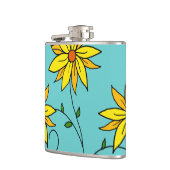 Fun Cheerful Yellow Flowers Doodle Art Heupfles (Links)