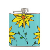 Fun Cheerful Yellow Flowers Doodle Art Heupfles (Voorkant)