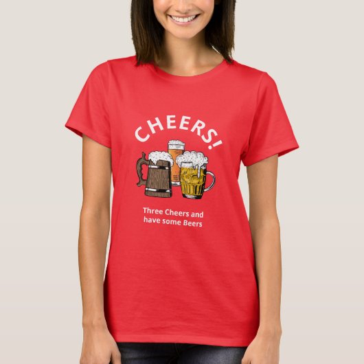 Fun CHEERS Beers T-shirt (Voorkant)