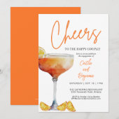 Fun Cheers verlovingsfeest uitnodiging (Voorkant / Achterkant)