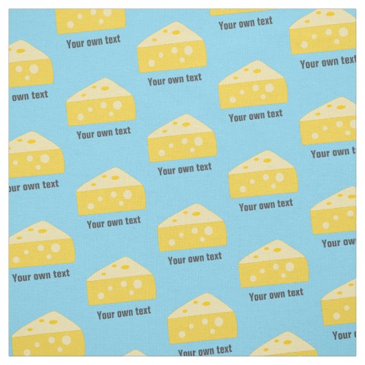 Fun Cheese Pattern Toon Style - optionele eigen te Stof (Swatch)