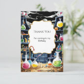 Fun Chemistry Lab Wetenschapper Verjaardag Bedankkaart (Staand voorkant)