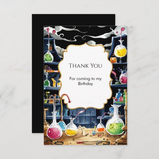 Fun Chemistry Lab Wetenschapper Verjaardag Bedankkaart (Voorkant / Achterkant)