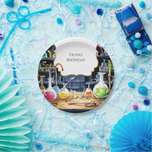 Fun Chemistry Lab Wetenschapper Verjaardag Papieren Bordje (Feest)