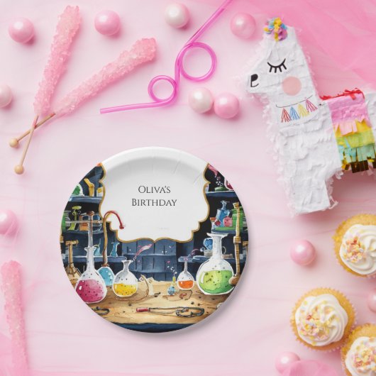 Fun Chemistry Lab Wetenschapper Verjaardag Papieren Bordje (Feest)