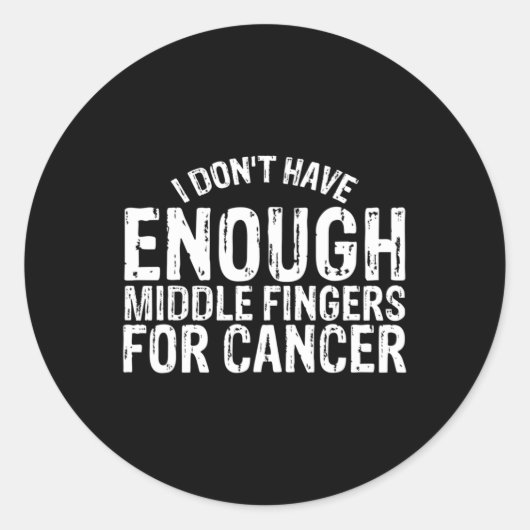 Fun Chemo Chemotherapy Battle Cancer Ronde Sticker (Voorkant)