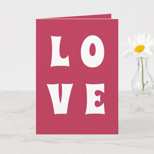 Fun Cherry Magenta Love Valentijnsdag Card Kaart (Kleine Plant)