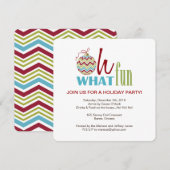 Fun Chevron - Uitnodiging voor kerstfeestdagen (Voorkant / Achterkant)