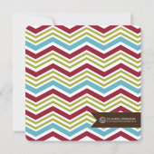 Fun Chevron - Uitnodiging voor kerstfeestdagen (Achterkant)