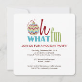 Fun Chevron - Uitnodiging voor kerstfeestdagen (Voorkant)